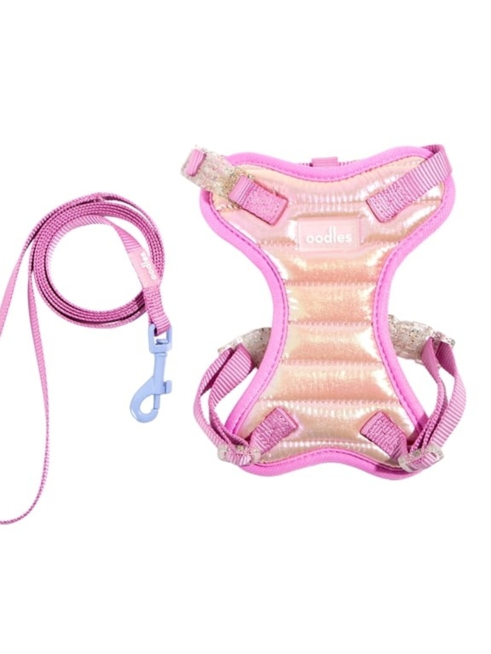 Oodles Iridescent Cat Walking Harness & Leash Set, Pink, One Size